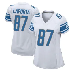Women's Sam LaPorta Detroit Lions No.87 Game Jersey - White