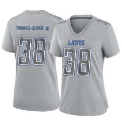 Women's Stantley Thomas-Oliver III Detroit Lions No.38 Game Atmosphere Fashion Jersey - Gray