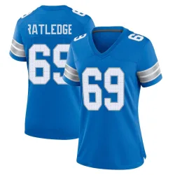 Women's Tate Ratledge Detroit Lions No.69 Game 2nd Jersey - Blue