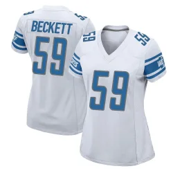 Women's Tavante Beckett Detroit Lions No.59 Game Jersey - White