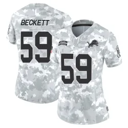 Women's Tavante Beckett Detroit Lions No.59 Limited 2024 Salute to Service Jersey - Arctic Camo