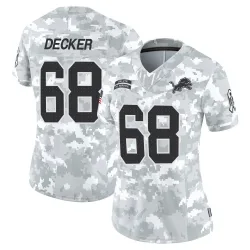 Women's Taylor Decker Detroit Lions No.68 Limited 2024 Salute to Service Jersey - Arctic Camo