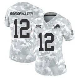 Women's Teddy Bridgewater Detroit Lions No.12 Limited 2024 Salute to Service Jersey - Arctic Camo