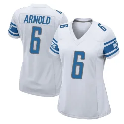 Women's Terrion Arnold Detroit Lions No.6 Game Jersey - White