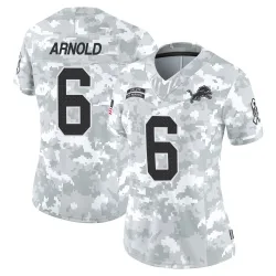 Women's Terrion Arnold Detroit Lions No.6 Limited 2024 Salute to Service Jersey - Arctic Camo