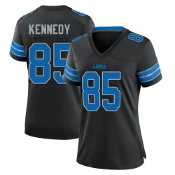 Women's Tom Kennedy Detroit Lions No.85 Game Alternate 2nd Jersey - Black