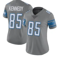 Women's Tom Kennedy Detroit Lions No.85 Limited Color Rush Steel Jersey