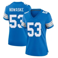 Women's Trevor Nowaske Detroit Lions No.53 Game 2nd Jersey - Blue