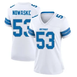 Women's Trevor Nowaske Detroit Lions No.53 Game 2nd Jersey - White