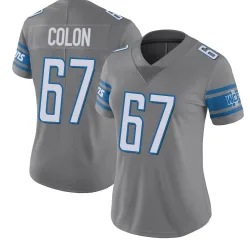 Women's Trystan Colon Detroit Lions No.67 Limited Color Rush Steel Jersey