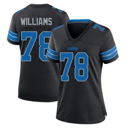 Women's Tyleik Williams Detroit Lions No.78 Game Alternate 2nd Jersey - Black