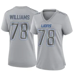 Women's Tyleik Williams Detroit Lions No.78 Game Atmosphere Fashion Jersey - Gray