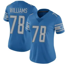 Women's Tyleik Williams Detroit Lions No.78 Limited Team Color Vapor Untouchable Jersey - Blue