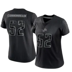 Women's Zach Cunningham Detroit Lions No.52 Limited Reflective Jersey - Black