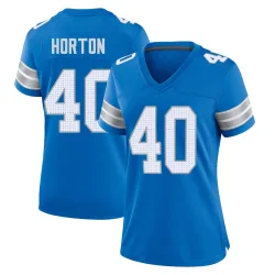 Women's Zach Horton Detroit Lions No.40 Game 2nd Jersey - Blue