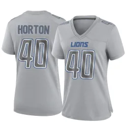 Women's Zach Horton Detroit Lions No.40 Game Atmosphere Fashion Jersey - Gray