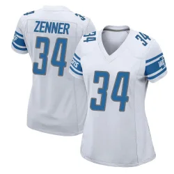 Women's Zach Zenner Detroit Lions No.34 Game Jersey - White