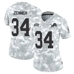 Women's Zach Zenner Detroit Lions No.34 Limited 2024 Salute to Service Jersey - Arctic Camo
