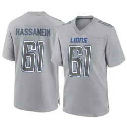 Youth Ahmed Hassanein Detroit Lions No.61 Game Atmosphere Fashion Jersey - Gray