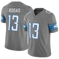 Youth Aldrick Rosas Detroit Lions No.13 Limited Silver Vapor F.U.S.E. Jersey
