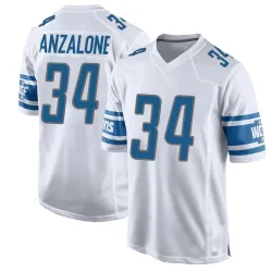 Youth Alex Anzalone Detroit Lions No.34 Game Jersey - White