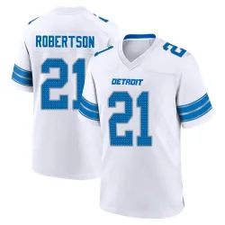 Youth Amik Robertson Detroit Lions No.21 Game 2nd Jersey - White