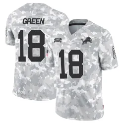 Youth Antoine Green Detroit Lions No.18 Limited 2024 Salute to Service Jersey - Arctic Camo