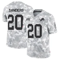 Youth Barry Sanders Detroit Lions No.20 Limited 2024 Salute to Service Jersey - Arctic Camo