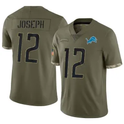 Youth Brandon Joseph Detroit Lions No.12 Limited 2022 Salute To Service Jersey - Olive