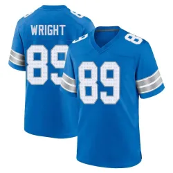 Youth Brock Wright Detroit Lions No.89 Game 2nd Jersey - Blue