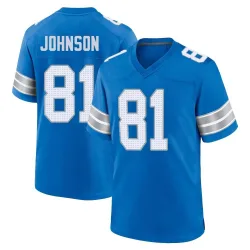 Youth Calvin Johnson Detroit Lions No.81 Game 2nd Jersey - Blue