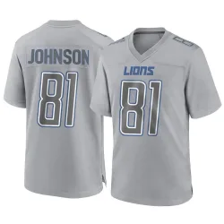 Youth Calvin Johnson Detroit Lions No.81 Game Atmosphere Fashion Jersey - Gray