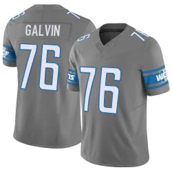 Youth Connor Galvin Detroit Lions No.76 Limited Silver Vapor F.U.S.E. Jersey