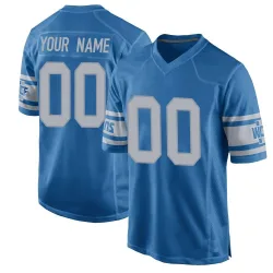 Youth Custom Detroit Lions No.00 Game Throwback Vapor Untouchable Jersey - Blue
