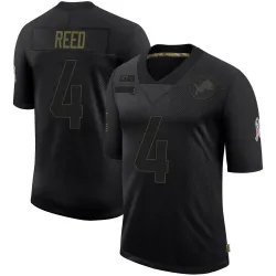 Youth D.J. Reed Detroit Lions No.4 Limited 2020 Salute To Service Jersey - Black