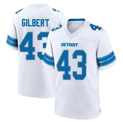 Youth DaRon Gilbert Detroit Lions No.43 Game 2nd Jersey - White