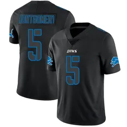 Youth David Montgomery Detroit Lions No.5 Limited Jersey - Black Impact