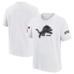 Youth Detroit Lions No. 2024 Salute To Service T-Shirt - White