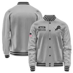 Youth Detroit Lions No. Salute to Service Performance Jacket - Gray