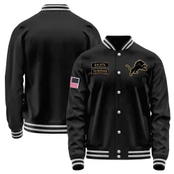 Youth Detroit Lions No. Salute to Service Sideline Performance Jacket - Black