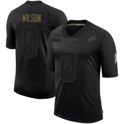 Youth Divaad Wilson Detroit Lions No.0 Limited 2020 Salute To Service Jersey - Black