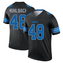 Youth Don Muhlbach Detroit Lions No.48 Legend Jersey - Black