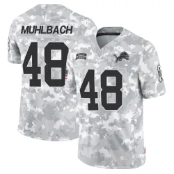 Youth Don Muhlbach Detroit Lions No.48 Limited 2024 Salute to Service Jersey - Arctic Camo