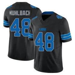 Youth Don Muhlbach Detroit Lions No.48 Limited Alternate Vapor F.U.S.E. 2nd Jersey - Black