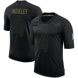 Youth Emmanuel Moseley Detroit Lions No.4 Limited 2020 Salute To Service Jersey - Black