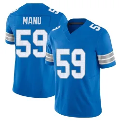 Youth Giovanni Manu Detroit Lions No.59 Limited Vapor F.U.S.E. 2nd Jersey - Blue