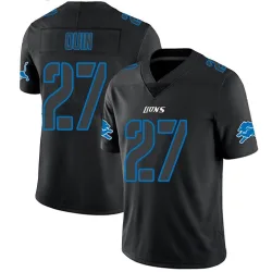 Youth Glover Quin Detroit Lions No.27 Limited Jersey - Black Impact