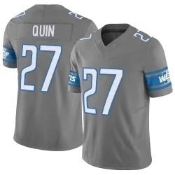 Youth Glover Quin Detroit Lions No.27 Limited Silver Vapor F.U.S.E. Jersey