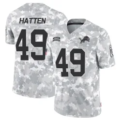 Youth Hogan Hatten Detroit Lions No.49 Limited 2024 Salute to Service Jersey - Arctic Camo