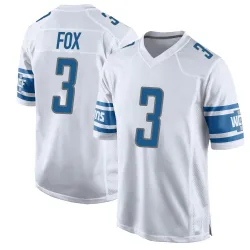 Youth Jack Fox Detroit Lions No.3 Game Jersey - White
